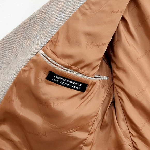 Yves Saint Laurent vintage tweed 3 piece suit / jacket vest & pants matching set - Picture 4 of 16